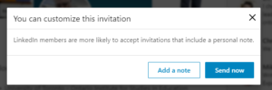 LinkedIn_invitation always add a note.