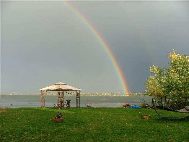View from Lorraine’s house/office in summer – Canada