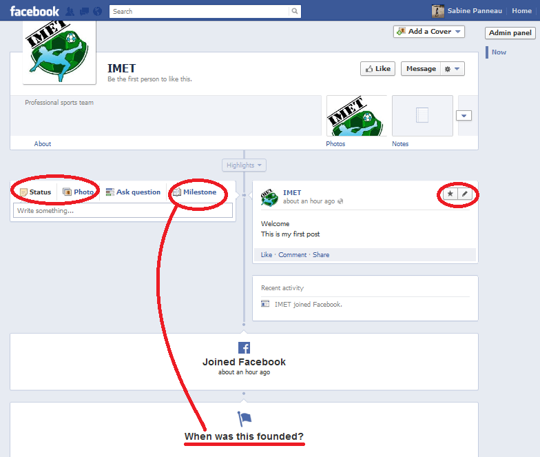 Add content to your Facebook page