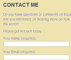 Create a simple contact form for your blog