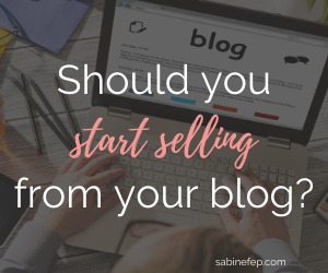 Should you start selling from your blog?