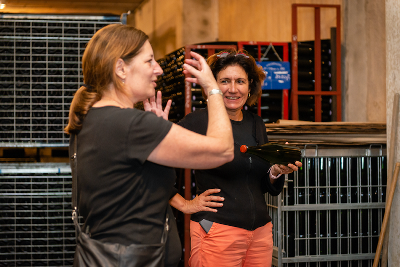 cellar visit with Andrea Sutherland