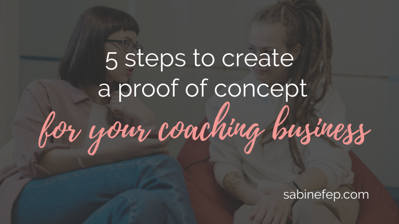proof of concept for coaching business
